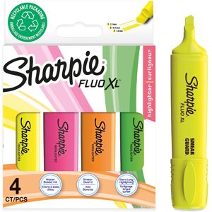 Sharpie Fluo XL Highlighters Chisel Tip Highlighter Pens Highly Visible Yell Sharpie Fluo XL Highlighters Chisel Tip Highlighter Pens Highly Visible Yell