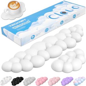 TeckNet Online Cloud Wrist Rest Keyboard Wrist Rest Set Wrist Support, Memory Foam & PU TeckNet Online Cloud Wrist Rest Keyboard Wrist Rest Set Wrist Support, Memory Foam & PU