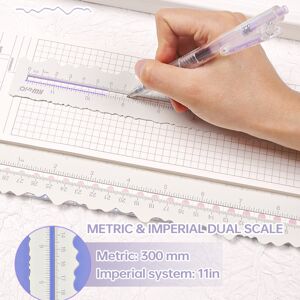 Unbranded KW-trio Metal Tearing Ruler 30cm Craft Unbranded KW-trio Metal Tearing Ruler 30cm Craft