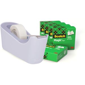 Scotch Tape Dispenser C18, Lavender + Scotch Magic Tape Invisible, 19 mm x 33 m, Scotch Tape Dispenser C18, Lavender + Scotch Magic Tape Invisible, 19 mm x 33 m,