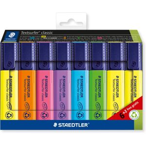 STAEDTLER 364 A C8 Textsurfer Classic Highlighter - Assorted Colours (Card Pack STAEDTLER 364 A C8 Textsurfer Classic Highlighter - Assorted Colours (Card Pack