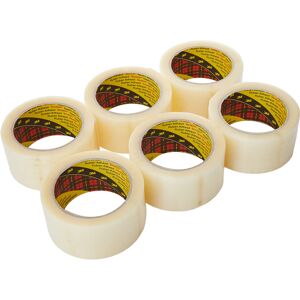 3M Scotch 371 Box Sealing Tape - Pack of 6, Transparent, 50 mm x 66 m 3M Scotch 371 Box Sealing Tape - Pack of 6, Transparent, 50 mm x 66 m
