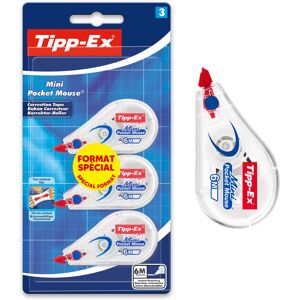 BIC Tipp-Ex Mini Pocket Mouse Correction Tape – Blister Pack 2+1 white BIC Tipp-Ex Mini Pocket Mouse Correction Tape – Blister Pack 2+1 white