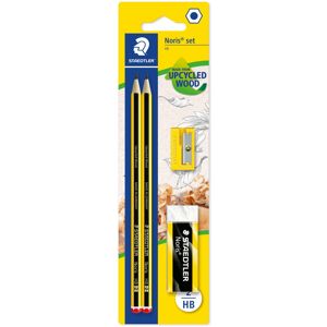 Staedtler 120 SBK-1 Pencils Noris, HB Hexagon, Set of 2, 1 x Pencil Sharpener, 1 Staedtler 120 SBK-1 Pencils Noris, HB Hexagon, Set of 2, 1 x Pencil Sharpener, 1