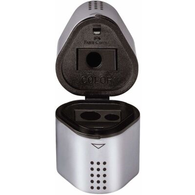 Faber Castell Trio Pencil Sharpener Tub Box GRIP 2001 Silver Faber Castell Trio Pencil Sharpener Tub Box GRIP 2001 Silver