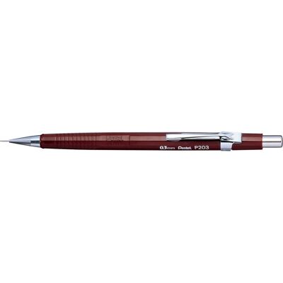 Pentel 0.3mm P200 Series Mechanical Pencil Lead with Brown Barrel Pentel 0.3mm P200 Series Mechanical Pencil Lead with Brown Barrel