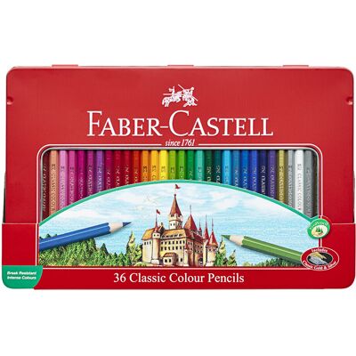 Faber Castell Classic Colored Pencils Tin Set, 48 Vibrant Colors In Sturdy Metal Faber Castell Classic Colored Pencils Tin Set, 48 Vibrant Colors In Sturdy Metal