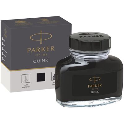 Parker Fountain Pen Liquid Bottled Quink Ink, 57 ml, in a Box - Black Parker Fountain Pen Liquid Bottled Quink Ink, 57 ml, in a Box - Black