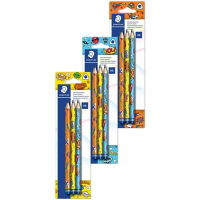 Staedtler Comic Art HB Jumbo Pencil - Assorted (Pack of 3) Staedtler Comic Art HB Jumbo Pencil - Assorted (Pack of 3)