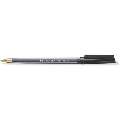 Staedtler 430 stick ballpoint pen medium black Staedtler 430 stick ballpoint pen medium black