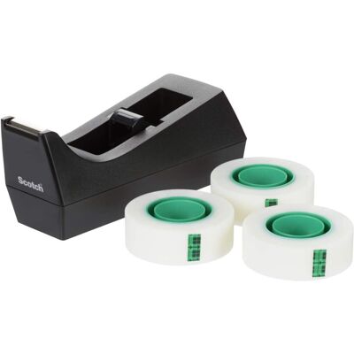 Scotch Magic Tape Dispenser - 1 C38 Scotch Dispenser with 3 Rolls of Scotch Magi Scotch Magic Tape Dispenser - 1 C38 Scotch Dispenser with 3 Rolls of Scotch Magi