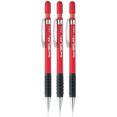Pentel 0.3mm (A313-B) Red 120 DX Automatic Mechanical Pencil Refillable Lead Cap Pentel 0.3mm (A313-B) Red 120 DX Automatic Mechanical Pencil Refillable Lead Cap