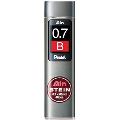 Pentel Mechanical Pencil Lead, Ain Stein, 0.7mm, B (C277-B) Pentel Mechanical Pencil Lead, Ain Stein, 0.7mm, B (C277-B)