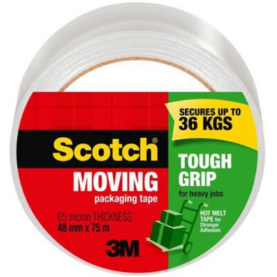 Scotch Tough Grip Moving Packaging Tape 48x50m (6pk) Scotch Tough Grip Moving Packaging Tape 48x50m (6pk)