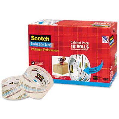 3M 3850 Premium Performance Pkging Tape Cabinet Pk 1.88x54.6 yds 18 Rolls 3M 3850 Premium Performance Pkging Tape Cabinet Pk 1.88x54.6 yds 18 Rolls