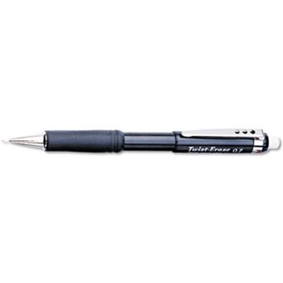 Pentel Twist-Erase III Mechanical Pencil 0.7 mm Black Barrel Pentel Twist-Erase III Mechanical Pencil 0.7 mm Black Barrel