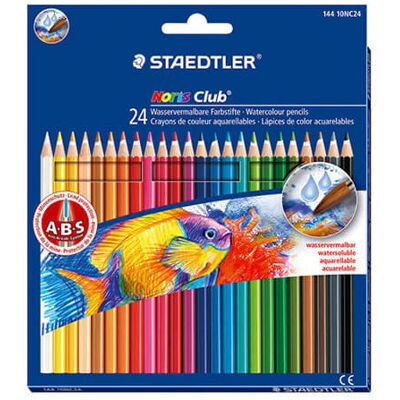 1 Pack - Staedtler 14410CN24 Noris Club Aquarell Watercolour Pencils - Pack of 2 1 Pack - Staedtler 14410CN24 Noris Club Aquarell Watercolour Pencils - Pack of 2