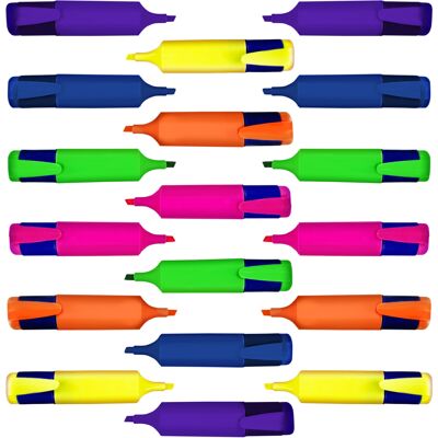 SOL (18 units (3 x 6pk)) 6-18 Assorted Highlighter Pens Fluorescent Bright SOL (18 units (3 x 6pk)) 6-18 Assorted Highlighter Pens Fluorescent Bright