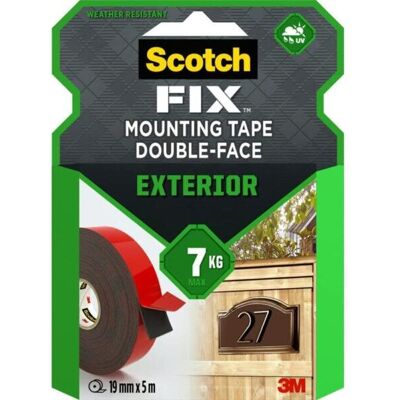 Scotch-Fix Exterior Mounting Tape 19mm x 5m Up To 7kg 411-1950-P Scotch-Fix Exterior Mounting Tape 19mm x 5m Up To 7kg 411-1950-P