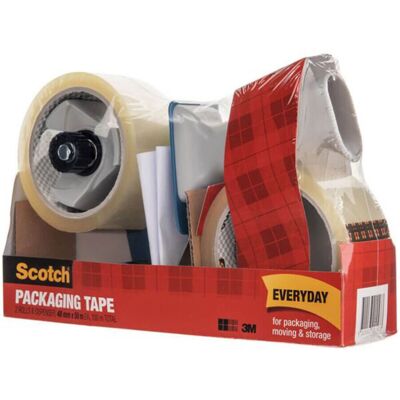 Scotch Sealing Tape 48mmx50m 2 Rolls with Dispenser Scotch Sealing Tape 48mmx50m 2 Rolls with Dispenser