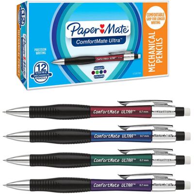 Paper Mate Comfortmate Ultra Mechanical Pencil 0.7mm Assorted (12pk) Paper Mate Comfortmate Ultra Mechanical Pencil 0.7mm Assorted (12pk)