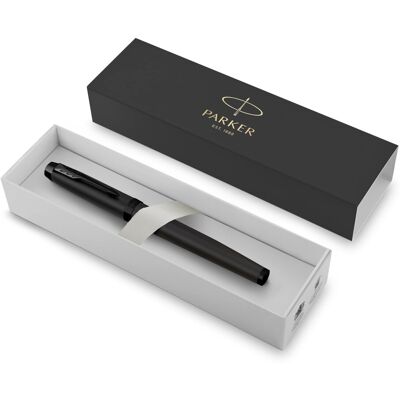 Parker IM Rollerball Pen Matte Black with Black Trim Fine Point with Black Ink Refi Parker IM Rollerball Pen Matte Black with Black Trim Fine Point with Black Ink Refi