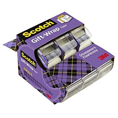 Scotch 19 mm x 16.5 m Gift Wrap Tape 3 Dispenser Scotch 19 mm x 16.5 m Gift Wrap Tape 3 Dispenser