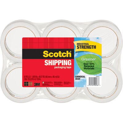 Scotch Clear Shipping Tape (Pack of 6) Scotch Clear Shipping Tape (Pack of 6)