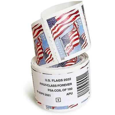 Unbranded 100 Pieces U.s. Flag Forever Stamps 2022 U.s. Flag Stamps (5 Sheets Of 20 Stamps Unbranded 100 Pieces U.s. Flag Forever Stamps 2022 U.s. Flag Stamps (5 Sheets Of 20 Stamps