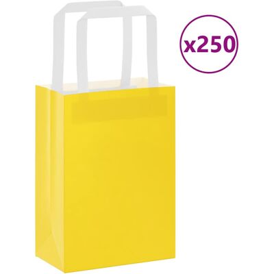 vidaXL 15 x 8 x 21 cm Kraft Paper Bags - 250 pcs vidaXL 15 x 8 x 21 cm Kraft Paper Bags - 250 pcs