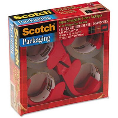3M 3850 Premium Performance Packaging Tape 2 x 55 Yards Clear Four Pack 3M 3850 Premium Performance Packaging Tape 2 x 55 Yards Clear Four Pack