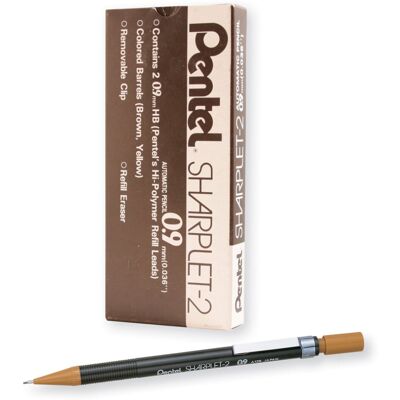 Pentel Sharplet-2 Mechanical Pencil Brown Barrel Box of 12 (A129E) Pentel Sharplet-2 Mechanical Pencil Brown Barrel Box of 12 (A129E)