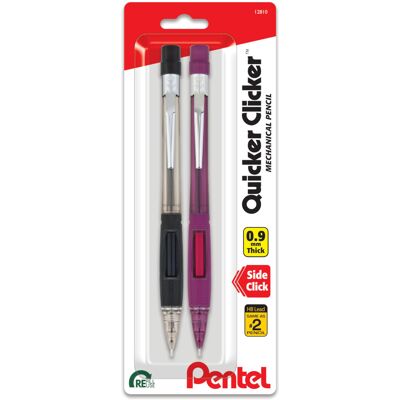 Pentel Quicker Clicker Automatic Pencil 0.9mm Assorted Barrel Colors Color Ma Pentel Quicker Clicker Automatic Pencil 0.9mm Assorted Barrel Colors Color Ma