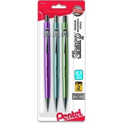 Pentel Sharp Mechanical Pencil (0.7mm) Medium Line Metallic Barrel Assorted Pentel Sharp Mechanical Pencil (0.7mm) Medium Line Metallic Barrel Assorted