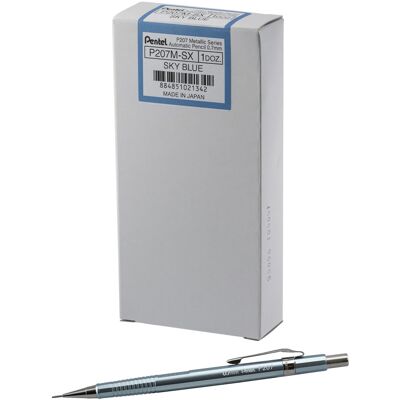 Pentel Sharp Mechanical Pencil (0.7mm) Metallic Sky Blue Barrel Box o Pentel Sharp Mechanical Pencil (0.7mm) Metallic Sky Blue Barrel Box o