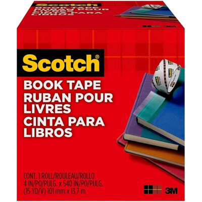 Scotch Book Tape 4 in x 540 in Excellent for Repairing Reinforcing Protecting Scotch Book Tape 4 in x 540 in Excellent for Repairing Reinforcing Protecting