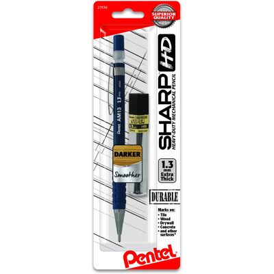 Pentel Sharp HD Mechanical Pencil 1.3mm Dark Blue Barrel 1 Super Hi-Polymer Le Pentel Sharp HD Mechanical Pencil 1.3mm Dark Blue Barrel 1 Super Hi-Polymer Le