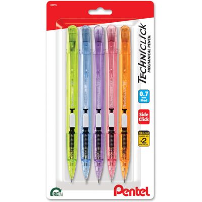 Pentel Techniclick 0.7mm Mechanical Pencil - Pack of 5 Smooth Writing Pencil fo Pentel Techniclick 0.7mm Mechanical Pencil - Pack of 5 Smooth Writing Pencil fo