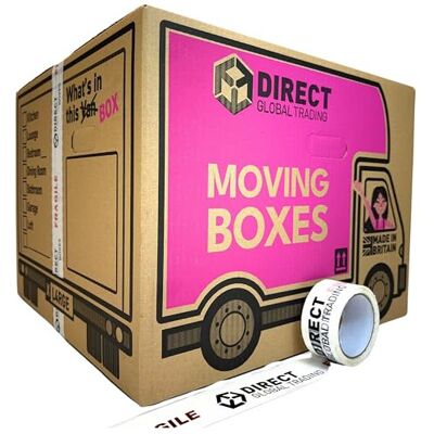 Direct Global Trading 5 Strong Extra Large Cardboard Storage Packing Moving House Boxes with Carry Han Direct Global Trading 5 Strong Extra Large Cardboard Storage Packing Moving House Boxes with Carry Han