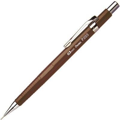 Pentel 0.3mm P200 Series Mechanical Pencil Lead with Brown Barrel Pentel 0.3mm P200 Series Mechanical Pencil Lead with Brown Barrel