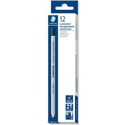 STAEDTLER 108-9 Lumocolor Omnichrom Non-Permanent Pencil - Black (Box of 12) STAEDTLER 108-9 Lumocolor Omnichrom Non-Permanent Pencil - Black (Box of 12)
