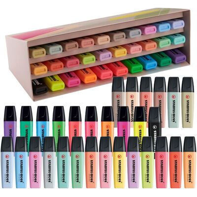 STABILO BOSS ORIGINAL - Highlighter - Deskset of 30 - with 9 Neon Colours, 14 Pa STABILO BOSS ORIGINAL - Highlighter - Deskset of 30 - with 9 Neon Colours, 14 Pa