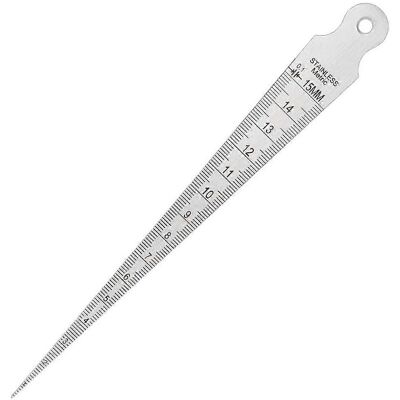 Unbranded (As show, One size) 1-15mm 1/64-5/8 Wedge Feeler Hole Gap Taper Gauge Stainless Unbranded (As show, One size) 1-15mm 1/64-5/8 Wedge Feeler Hole Gap Taper Gauge Stainless