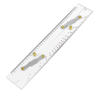 Saudism Marine Parallel Ruler Clear Scales, 450MM, Nautical Charts Saudism Marine Parallel Ruler Clear Scales, 450MM, Nautical Charts