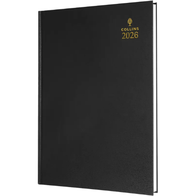 Collins A5 Desk Diary Day Per Page Black 2026 Calendar Collins A5 Desk Diary Day Per Page Black 2026 Calendar