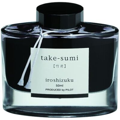 Pilot Iroshizuku Fountain Pen Ink - 50 ml Bottle - Take-sumi (grey Bla Pilot Iroshizuku Fountain Pen Ink - 50 ml Bottle - Take-sumi (grey Bla