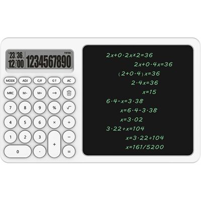 Saudism 10 Digit Calculator LCD Screen Writing Pad Basic with Erasable Handwriting Notep Saudism 10 Digit Calculator LCD Screen Writing Pad Basic with Erasable Handwriting Notep