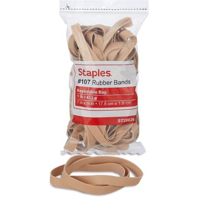 Staples 1lb of Giant 7"""" Loop X 5/8"""" Wide Rubber Bands Staples 1lb of Giant 7"""" Loop X 5/8"""" Wide Rubber Bands