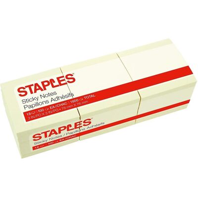 Staples Sticky Notes 3 x 3 Inch Recycled Notepads Home School Office Supplies 10 Staples Sticky Notes 3 x 3 Inch Recycled Notepads Home School Office Supplies 10