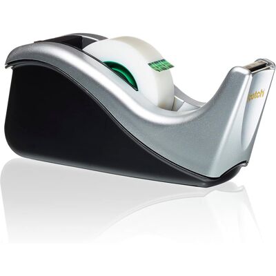 Scotch Tape Dispenser in Silver with 1 Roll of Scotch Magic Tape 19mm x 33m - Id Scotch Tape Dispenser in Silver with 1 Roll of Scotch Magic Tape 19mm x 33m - Id